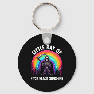 Little Ray Of Pitch Black Sunshine Death Rainbow H Keychain