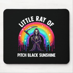 Little Ray Of Pitch Black Sunshine Death Rainbow H Mouse Pad