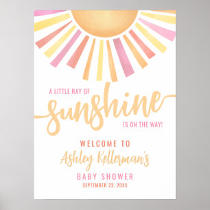 Little Ray Of Sunshine Baby shower Affiche de bien