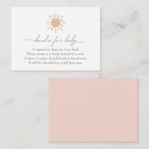 Little Ray of Sunshine Baby Shower Books for Baby Enclosure Card