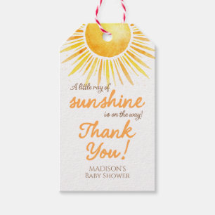 Little Ray Of Sunshine Baby Shower  Gift Tags