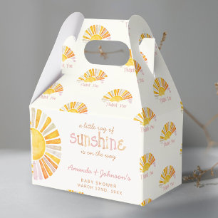 Little Ray of Sunshine Baby Shower Thank You Favor Box