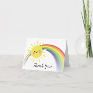 Little Ray of Sunshine Baby Shower Thank You Note Card