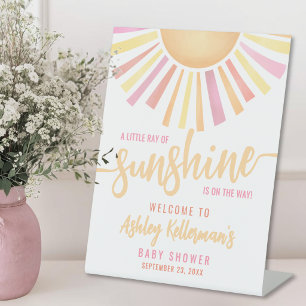 Little Ray Of Sunshine Baby Shower Welcome Sign