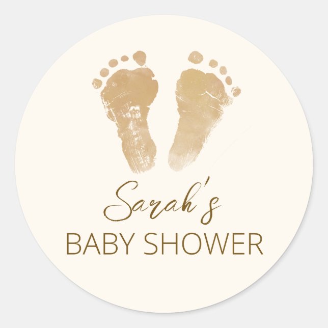 Little Ray of Sunshine Boho Baby Shower Classic Round Sticker (Front)