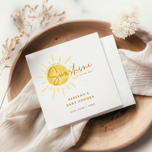 Little Ray of Sunshine Boho Baby Shower Napkin