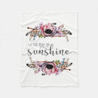 Little Ray of Sunshine Boho Chic Floral Baby Girl