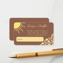 Little Ray of Sunshine Boho Diaper Raffle