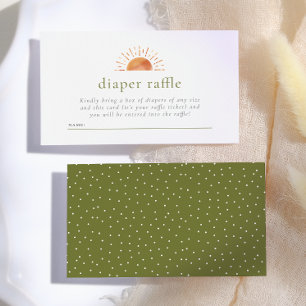 Little Ray of Sunshine Diaper Raffle Baby Shower Enclosure Card