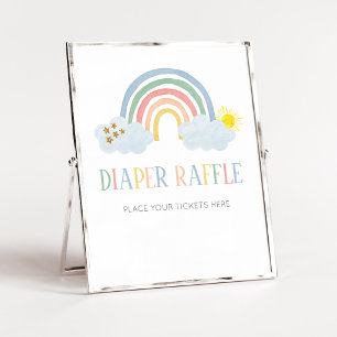 Little Ray of Sunshine Rainbow Diaper Raffle Sign
