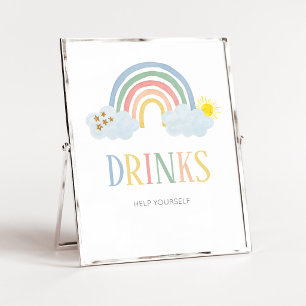Little Ray of Sunshine Rainbow Drinks Sign