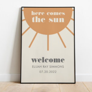 Little Ray of Sunshine Vintage Welcome Poster