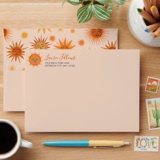 Little Ray of Sunshine Watercolor Baby Shower Envelope