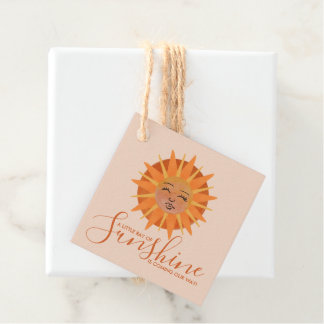 Little Ray of Sunshine Watercolor Baby Shower Favour Tags
