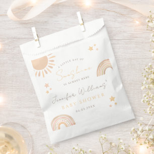 Little ray Sunshine Sun rainbow boho baby shower Favour Bag