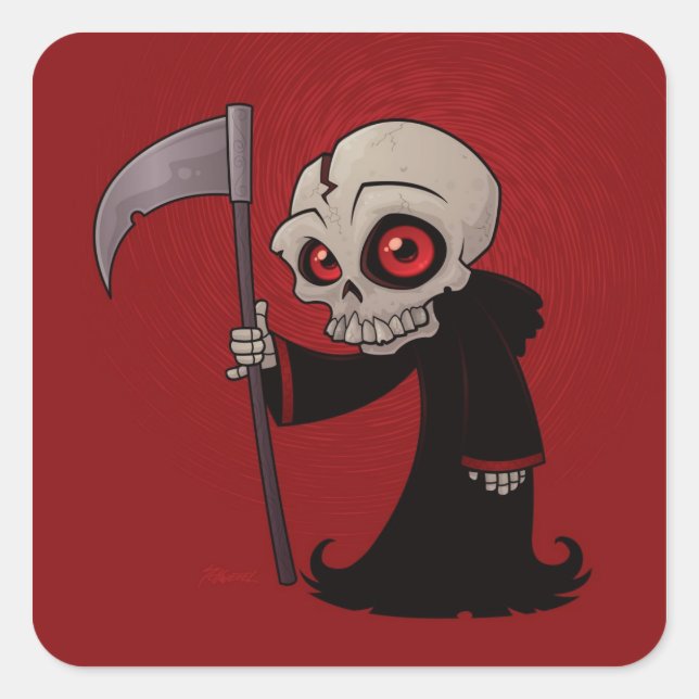 Little Reaper Square Sticker (Front)