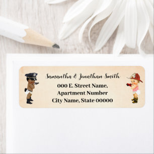 Little Recruit Baby Shower Return Address Label