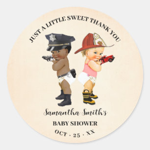 Little Recruit on the Way Baby Shower Thank You Classic Round Sticker