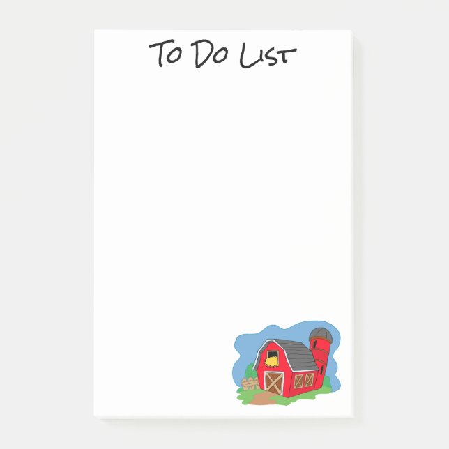 Little Red Barn  Post-it® Notes 4 x 6 (Front)