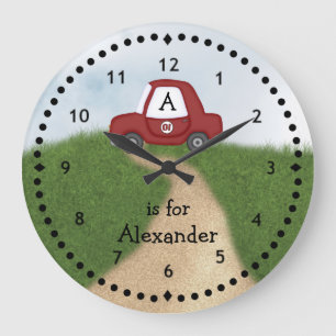 Little Red Car Wall Clock
