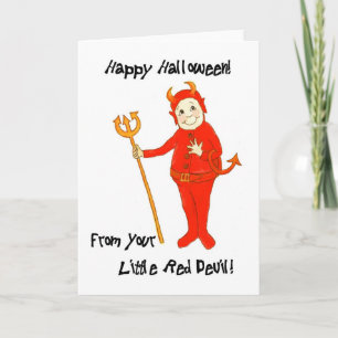 'Little Red Devil' Halloween Card. Card