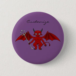 Little Red Devil Thunder_Cove 2 Inch Round Button