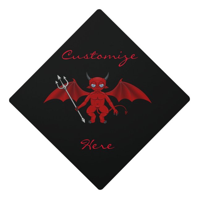 Little Red Devil Thunder_Cove Graduation Cap Topper (Front)