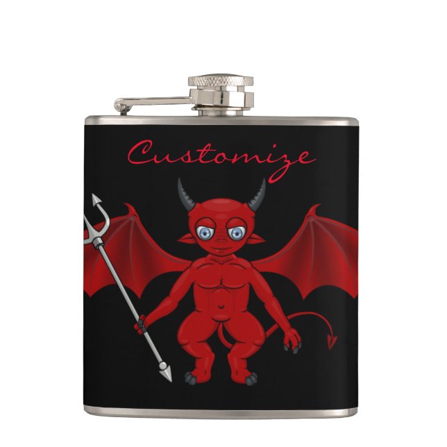 Little Red Devil Thunder_Cove Hip Flask (Front)