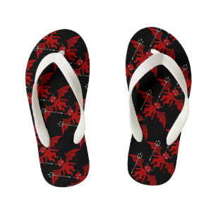 Little Red Devil Thunder_Cove Kid's Flip Flops
