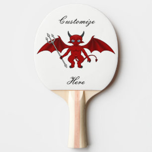 Little Red Devil Thunder_Cove Ping Pong Paddle