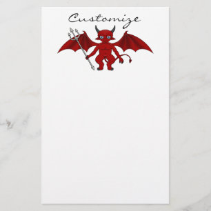 Little Red Devil Thunder_Cove Stationery