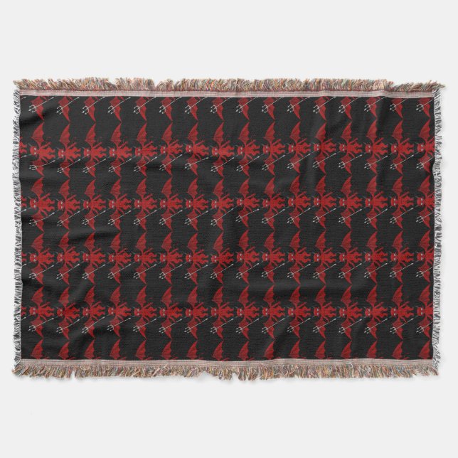 Little Red Devil Thunder_Cove Throw Blanket (Front)