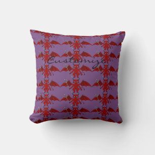 Little Red Devil Thunder_Cove Throw Pillow