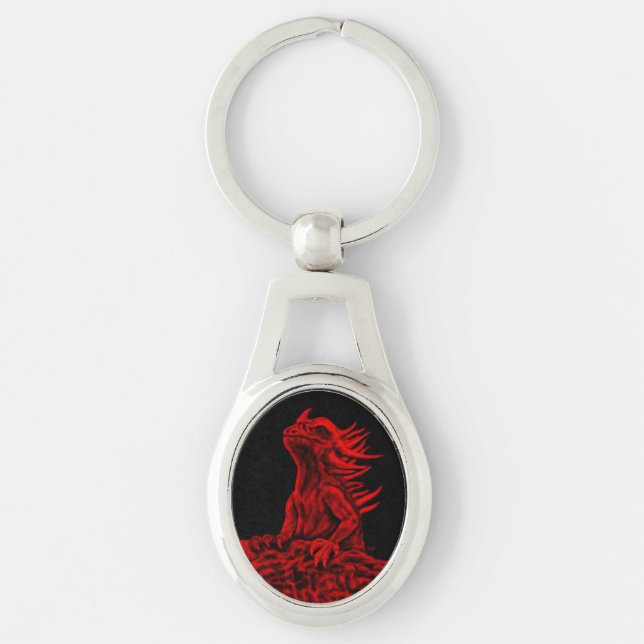 Little red Dragon Keychain (Front)