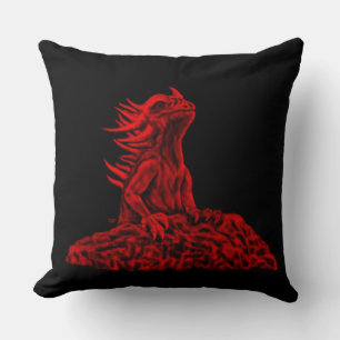 Little red Dragon Throw Pillow