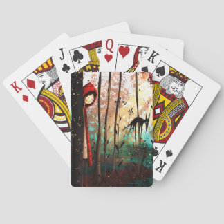 Little red fairtyale wolf playing cards