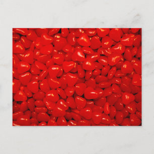 Little Red Heart Candies Postcard