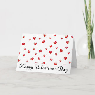 Little Red Hearts Valentine's Day Greeting Card