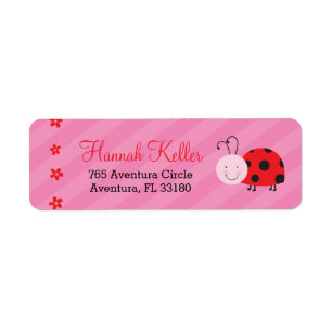 Little Red Ladybug Personalized Address Labels