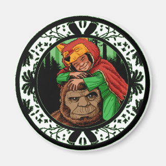 Little Red Mighty Nizz Bigfoot Sasquatch Daddy Magnet