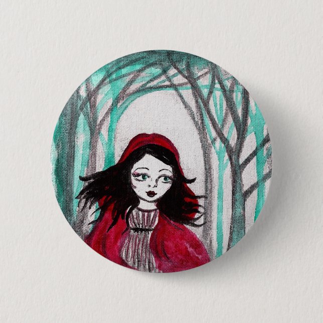 Little Red Riding Hood 2 Inch Round Button (Front)