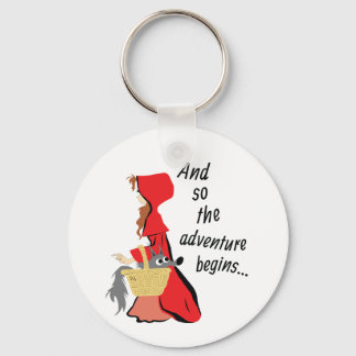 Little Red Riding Hood and Her Wolf Pup Keychain