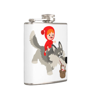 Little Red Riding Hood and The Wolf Hip Flask