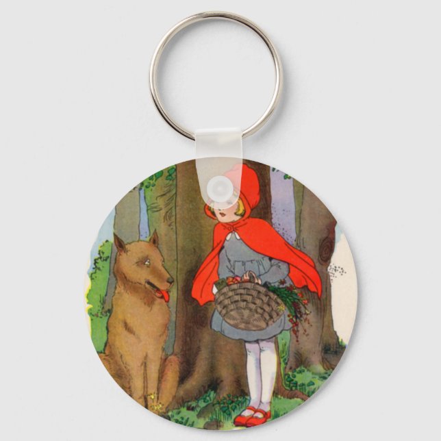 Little Red Riding Hood and the Wolf Keychain (Front)