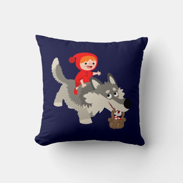 Little Red Riding Hood and The Wolf Pillow (Front)
