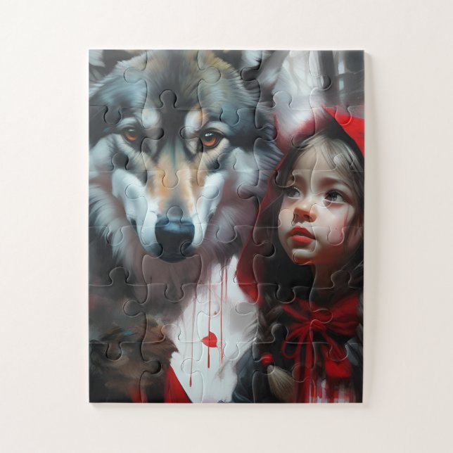Little Red Riding Hood and Wolf Jigsaw Puzzle (Vertical)