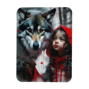 Little Red Riding Hood and Wolf Magnet