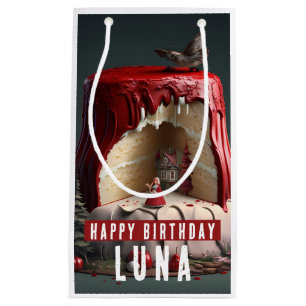 Little Red Riding Hood Birthday Cake -  Small Gift Bag