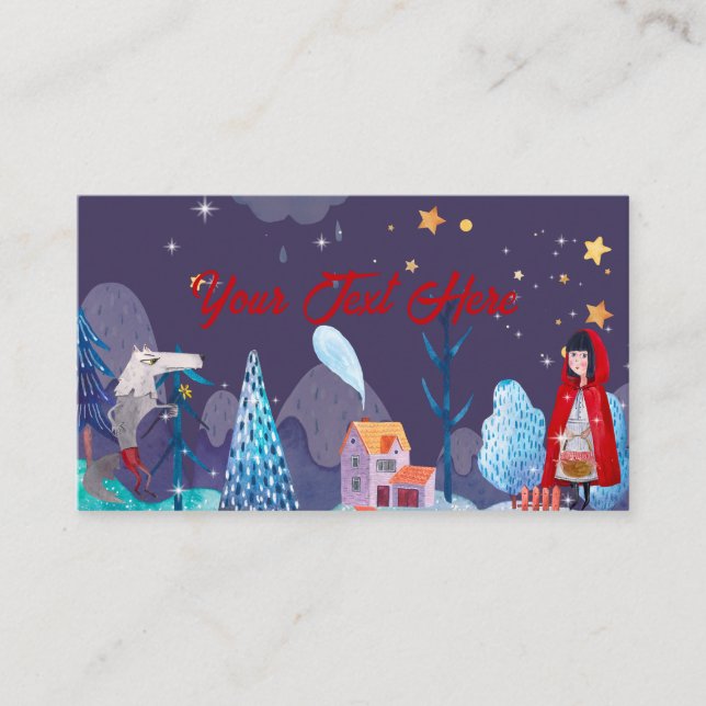 Little Red Riding Hood Birthday Enclosure Card (Front)