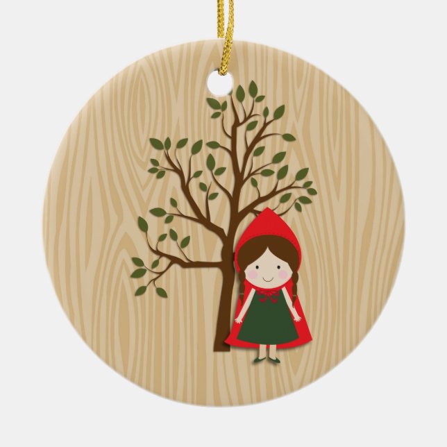 Little Red Riding Hood Ceramic Ornament (Front)
